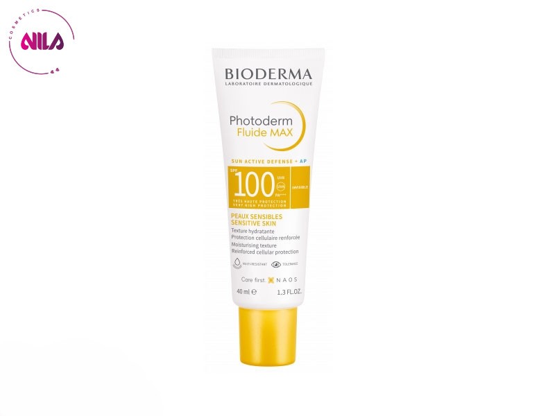 ضد آفتاب بی رنگ بایودرما فتودرم فلوئید مکس مناسب انواع پوست SPF100 با حجم 40 میل